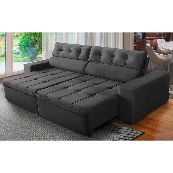 Sofá Retrátil E Reclinável 3 Lugares Com Molas 2,50m Dani Sue