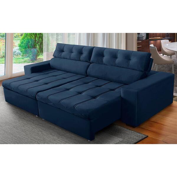 Sofá Retrátil E Reclinável 3 Lugares Com Molas 2,50m Dani Sue