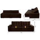 Sofá Retrátil E Reclinável 3 Lugares Com Molas 2,50m Dina Sue