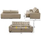 Sofá Retrátil E Reclinável 3 Lugares Com Molas 2,70m Julia Su