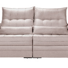 Sofá Retrátil E Reclinavel 3 Lugares Em Linho Braços Almofada