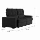 Sofá Retrátil E Reclinável 3 Lugares Europa Suede Cinza