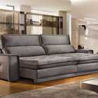 Sofá Retrátil E Reclinável 3 Lugares Fascínio  Veludo Avelã V