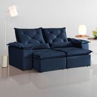 Sofá Retrátil E Reclinável 3 Lugares Grécia K52 Azul