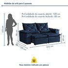 Sofá Retrátil E Reclinável 3 Lugares Grécia K52 Azul