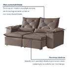 Sofá Retrátil E Reclinável 3 Lugares Grécia K52 Bege
