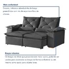 Sofá Retrátil E Reclinável 3 Lugares Grécia K52 Cinza