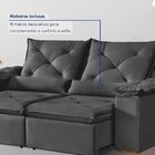 Sofá Retrátil E Reclinável 3 Lugares Grécia K52 Cinza