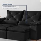 Sofá Retrátil E Reclinável 3 Lugares Grécia K52 Preto