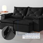 Sofá Retrátil E Reclinável 3 Lugares Grécia K52 Preto