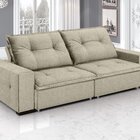 Sofá Retrátil E Reclinável 3 Lugares Linho Aquarius 200cm Mar