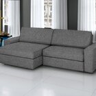 Sofá Retrátil E Reclinável 3 Lugares Linho Cosmos 200cm Grafi