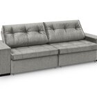 Sofá Retrátil E Reclinável 3 Lugares Linho Orion 200cm Cinza