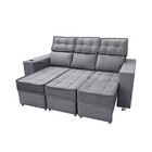 Sofá Retrátil E Reclinável 3 Lugares Londres 1.90cm C/ Molas