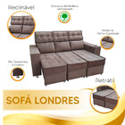 Sofá Retrátil E Reclinável 3 Lugares Londres 1.90cm C/molas -
