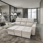 Sofá Retrátil E Reclinável 3 Lugares Londres 2.10 Veludo Bege