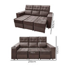 Sofá Retrátil E Reclinável 3 Lugares Londres 2.10cm C/molas -