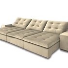 Sofá Retrátil E Reclinável 3 Lugares Mahal Yescasa Bege