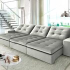 Sofá Retrátil E Reclinável 3 Lugares Mahal Yescasa Cinza