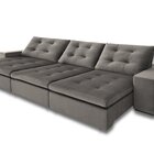 Sofá Retrátil E Reclinável 3 Lugares Mahal Yescasa Marrom