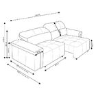 Sofá Retrátil E Reclinável 3 Lugares Maitê 226 Cm Couro Camel