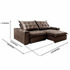 Sofá Retrátil E Reclinável 3 Lugares Marrom