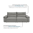 Sofá Retrátil E Reclinável 3 Lugares Molas Ensacadas 200cm Ve