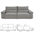 Sofá Retrátil E Reclinável 3 Lugares Molas Ensacadas 200cm Ve