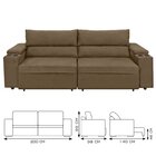 Sofá Retrátil E Reclinável 3 Lugares Molas Ensacadas 200cm Ve