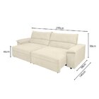 Sofá Retrátil E Reclinável 3 Lugares Molas Ensacadas 200cm Ve