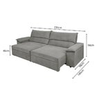 Sofá Retrátil E Reclinável 3 Lugares Molas Ensacadas 230cm Ve