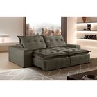 Sofá Retrátil E Reclinável 3 Lugares Mônaco Mundial Estofados