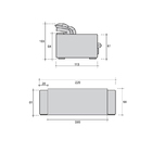 Sofá Retrátil e Reclinável 3 Lugares Preto em Veludo 2,20m Ge