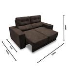 Sofá Retrátil E Reclinável 3 Lugares Roma Suede