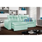 Sofá Retrátil E Reclinável 3 Lugares Tiffany Em Veludo 2,00m