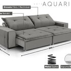 Sofá Retrátil E Reclinável 3 Lugares Veludo Aquarius 200cm Ca
