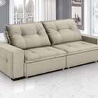 Sofá Retrátil E Reclinável 3 Lugares Veludo Aquarius 200cm Ma