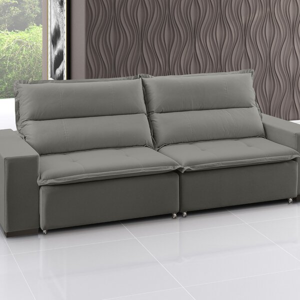 Sofá Retrátil E Reclinável 3 Lugares Veludo Supreme 200cm Chu