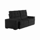 Sofá Retrátil E Reclinável 3 Lugares Zafira Suede Cinza