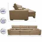 Sofá Retrátil E Reclinável 4,12m Austin Com Molas No Assento