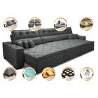 Sofá Retrátil E Reclinável 4,12m Austin Com Molas No Assento