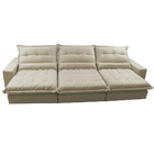 Sofá Retrátil E Reclinável 4,12m Com Molas Ensacadas Cama Inb