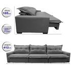 Sofá Retrátil E Reclinável 4,12m Com Molas Ensacadas Cama Inb