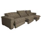 Sofá Retrátil E Reclinável 4,12m Com Molas Ensacadas Cama Inb