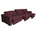 Sofá Retrátil E Reclinável 4,12m Com Molas Ensacadas Cama Inb