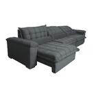 Sofá Retrátil E Reclinável 4,12m Com Molas Ensacadas Cama Inb