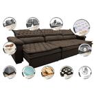 Sofá Retrátil E Reclinável 4,12m Molas Ensacadas Cama Inbox B