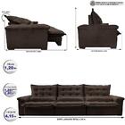 Sofá Retrátil E Reclinável 4,15m Cama Inbox Big Fresh Com Sof