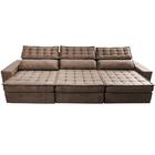 Sofá Retrátil E Reclinável 4,15m Cama Inbox Big Star Com Soft