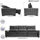 Sofá Retrátil E Reclinável 4,15m Cama Inbox Big Star Com Soft